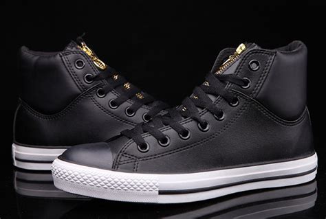 Converse high tops black (23). Black Hi Tops Converse CT Embroidery Padded Collar Leather ...