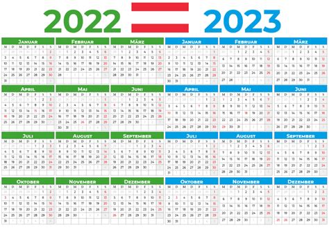 Kalender 2022 Zum Ausdrucken Für Österreich