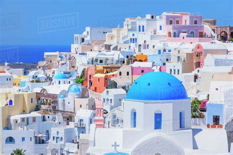 View Of Oia Village Oia Santorini Cyclades Islands Greek Islands