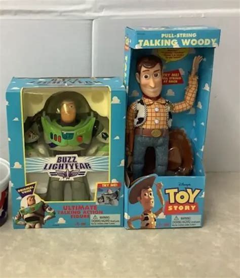 TOY STORY TALKING Woody Buzz Lightyear Ultimate Talking Action Figure UNUSED PicClick