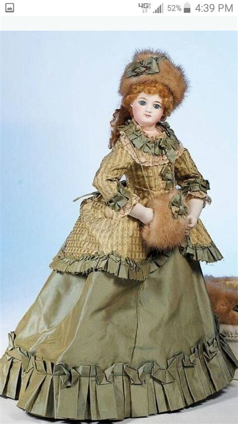 Antique Doll Dress Antique Dolls French Fashion Vintage Fashion