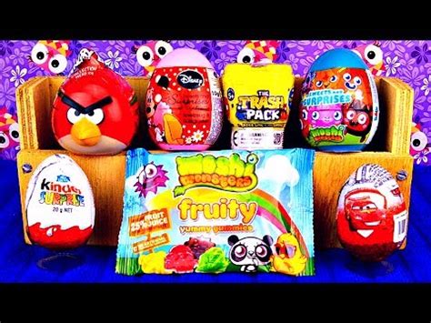 Surprise Eggs Moshi Monster Gummies Angry Birds Kinder Surprise