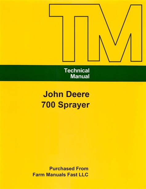 John Deere 700 Sprayer Service Manual Farm Manuals Fast