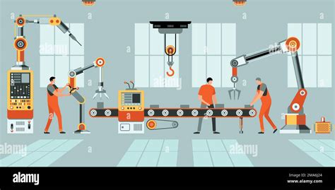 Factory Assembly Line Industrial Robotic Arm Conveyor Belt Machines
