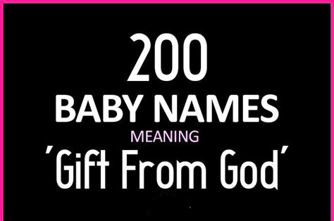 200 Baby Names Meaning Gift From God Parenting Baby Hub