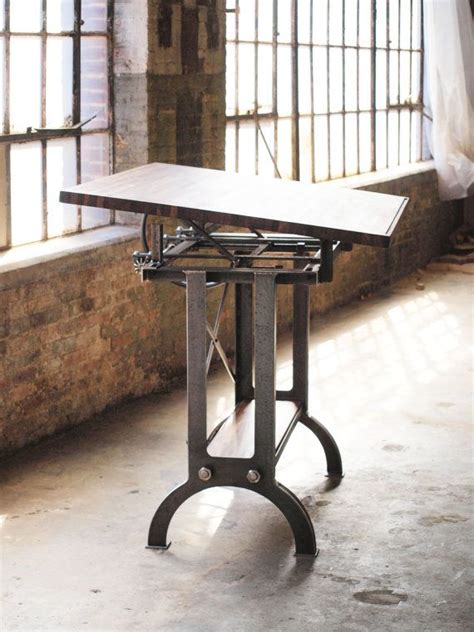 Stand Up Industrial Drafting Table Desk By Camposironworks On Etsy