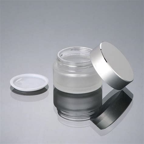 Wholesale 20g Frosted Glass Cream Jar 20ml Cosmetic Glass Packaging Container With Aluminum Cap