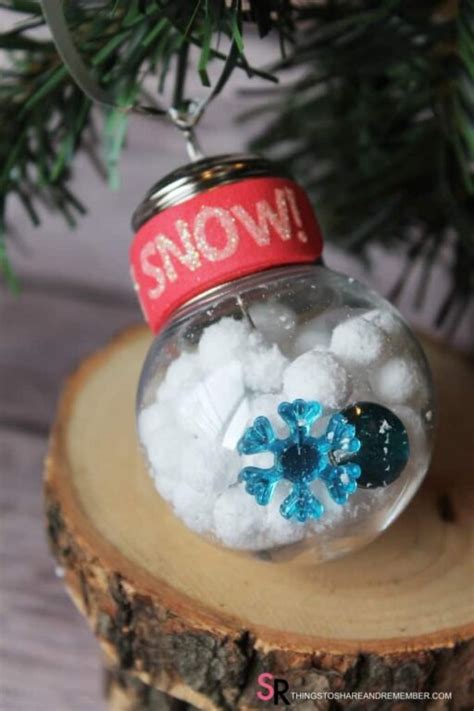 Let It Snow Ornaments Kids Can Fill With Pom Poms