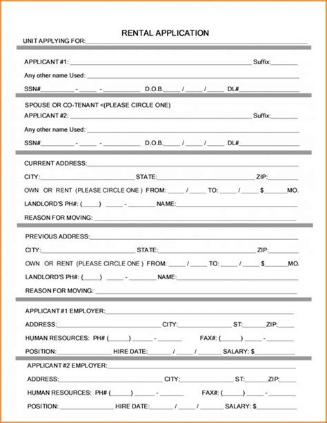 Companies use job application forms, and they release job application forms with their vacancy ads, walk in ads old navy job application form sample. Rental Application Form Word (With images) | Cover letter ...