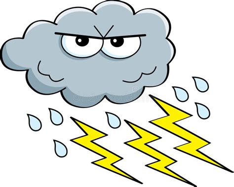 Cartoon Storm Cloud Stock Vector Illustration Of Lightning 30141903