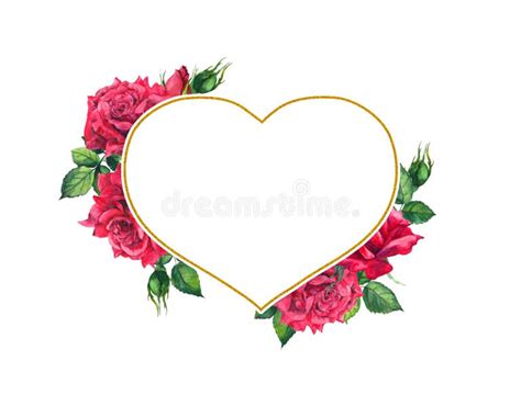 Red Roses Heart Frame Stock Illustrations 5459 Red Roses Heart Frame