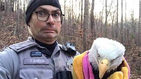 Fairfax County Officer Helps Contain Eagle