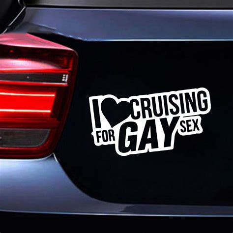 2x I Love Cruising For Gay Sex Car Window Door Laptop Bumper Vinyl