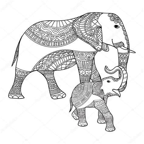 Perfect for cards, coloring books, posters and scrapbooking. Mother And Baby Elephant Drawing at GetDrawings | Free ...