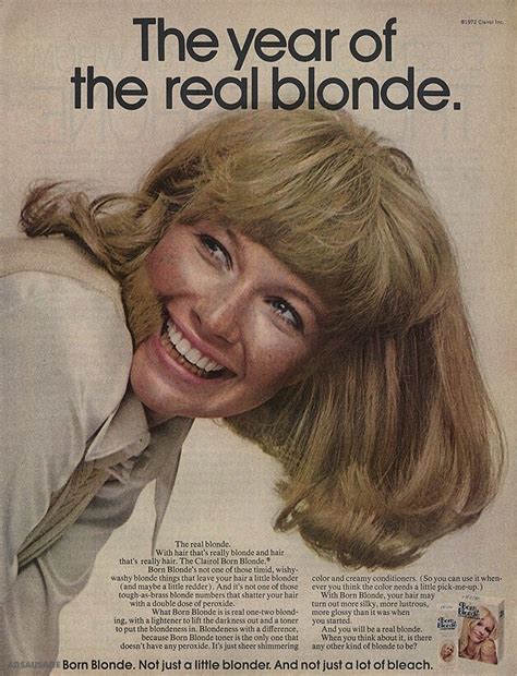 Clairol Born Blonde The Year Of The Real Blonde 1972 Clairol Blonde Hair Fragrance