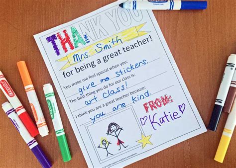 Has there been any type of gross motor or active part of the day (music/movement. Fun and Easy Printable for Teacher Appreciation Week ...