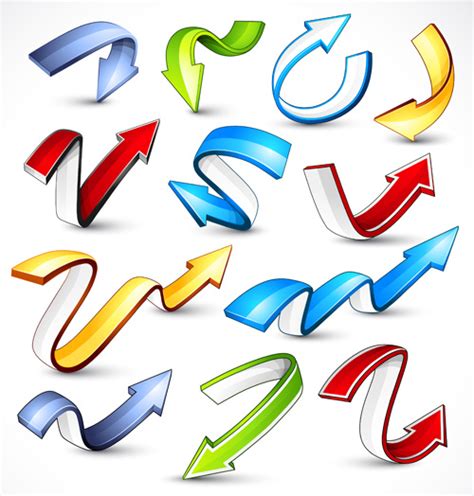 Download 3d vector arrow free vector download (5,115 Free vector) for commercial use. format: ai, eps ...