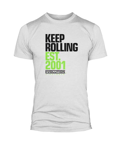 Evolution Fightwear White ‘keep Rolling T Shirt Evolution Fightwear