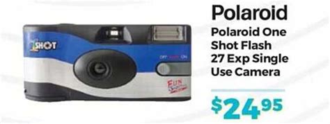 Polaroid One Shot Flash 27 Exp Single Use Camera Offer At Teds Cameras