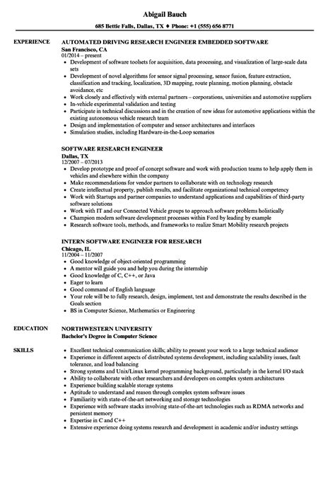 Create your engineer resume fast with insider tips and actionable examples for all engineering jobs. Software Research Engineer Resume Samples | Velvet Jobs