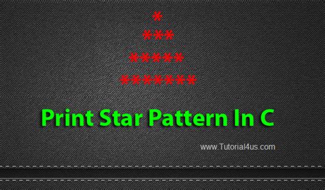 Print Star Pattern In C Print Star In C Print Star Triangle In C