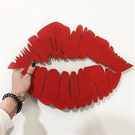 Wood Lips Red Lips Wall Art Wood Wall Decor Above Bed Decor Etsy