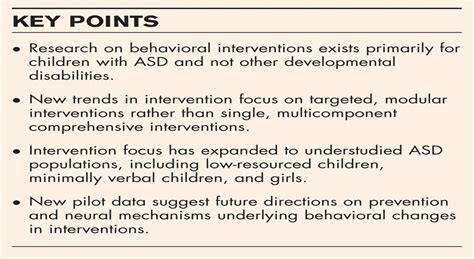 Update On Behavioral Interventions For Autism And Developmen
