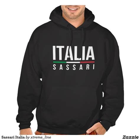 Sassari Italia Hooded Pullover Italian Clothing Apparel Italy
