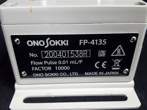 Nbc テスト未実施 小野測器 Ono Sokki Df 2200 Flow Meter 車載型燃料流量 Fp 4135 流量検出器
