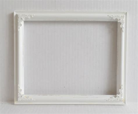 Creamy White 8x10 Picture Frame Vintage Wood Ornate Cottage