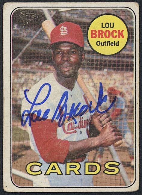 But lou brock was much more than a stolen base specialist. Lou Brock Signed 1969 Topps #85 Baseball Card (PA COA) | Pristine Auction