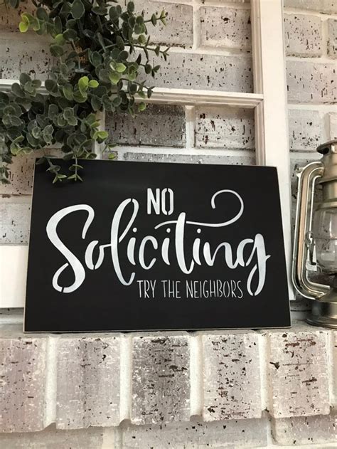No Solicitingtry The Neighborsfunny Soliciting Signfront Door Decorhome