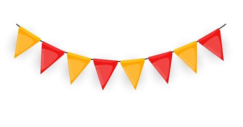 Banner With Garland Of Flags And Ribbons Holiday Party Background For