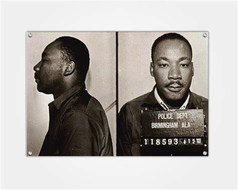 Martin Luther King Wood Print Celebrity Mugshot Mug Shot Etsy