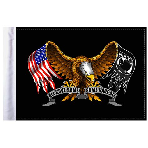 Some Gave All Eagle Motorcycle Flag
