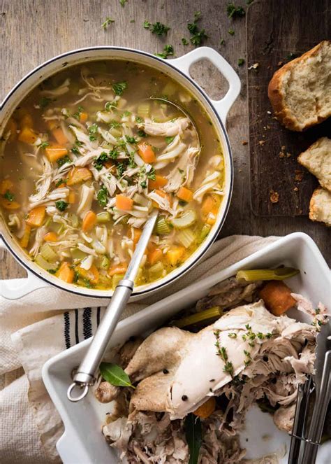 Place the chicken in a large pot. Homemade Chicken Noodle Soup - From Scratch! | RecipeTin Eats
