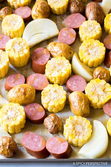 Add salt and old bay and return to boiling. Sheet Pan Low Country Boil (Broil) - A Spicy Perspective