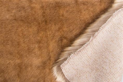 Beige Brown Imitation Minkrabbit Mink Faux Fur Fabric By The Metre
