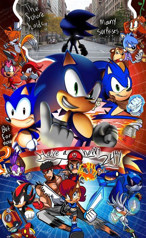 Happy 24th Anniversary Sonic Hedgehog Art Sonic Happy 24th