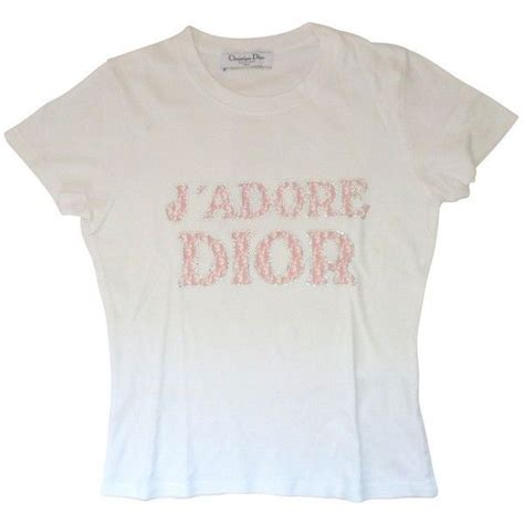 christian dior j adore dior tshirt liked on polyvore featuring tops t shirts shirts white t