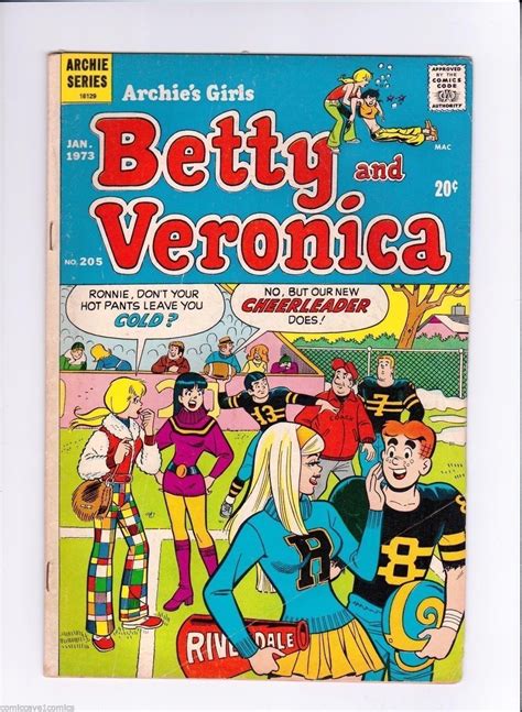 Archies Girls Betty And Veronica January 1973 Betty And Veronica Archie Comic Book Cover