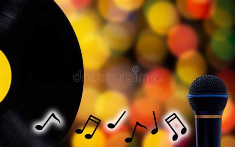 Music Concept Record And Microphone Stock Photo Image Of Audio
