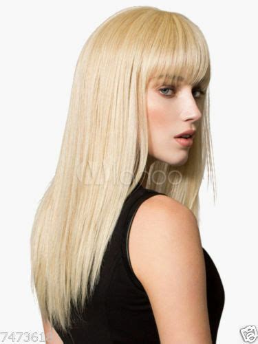 You can wear it for a long time. 100% Real Hair! Women Fashion Blonde Medium Natural ...