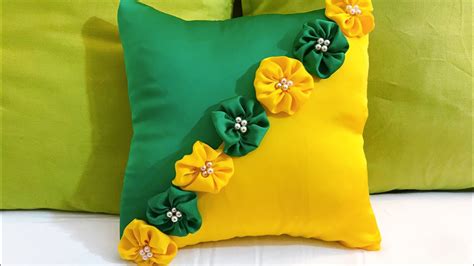 How To Make Cushion Cover At Home Diy Cushion Cover And Pillow Cover