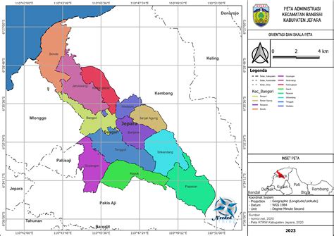 Peta Administrasi Kecamatan Bangsri Kabupaten Jepara ~ Neededthing