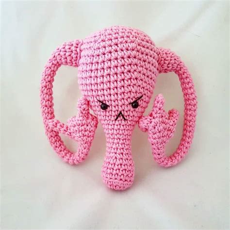 Angry Uterus Middle Finger Up Uterus Uterus Plushie Women S Rights Etsy