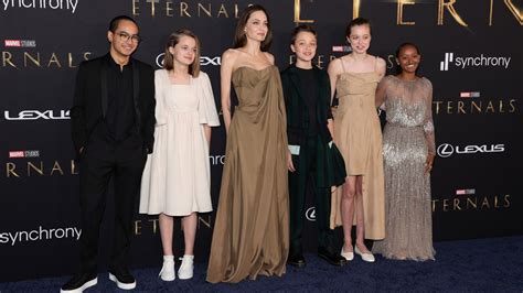 Eternals Premiere Angelina Jolie Makes Rare Appearance With Kids On