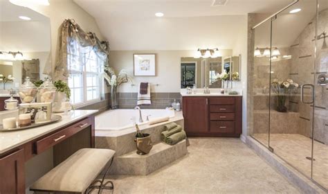 Placing the tub at an angle, in a corner can be a good option if the bathtub doesn't fit along the wall. Fresh Designs Built Around A Corner Bathtub
