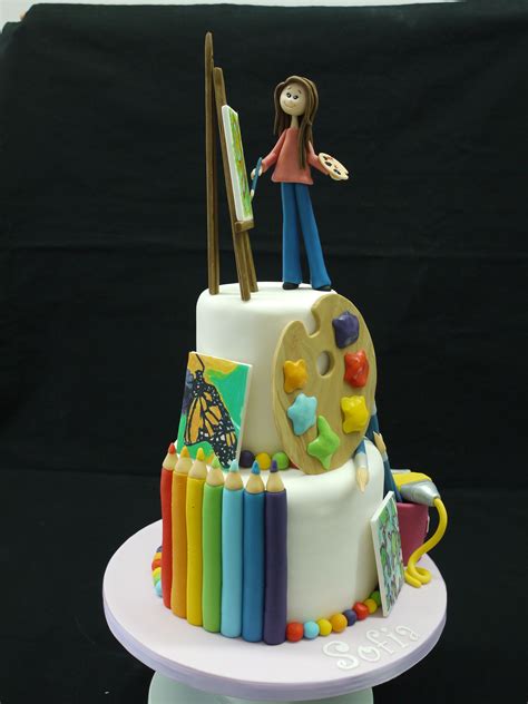 Artist Cake — Birthday Cakes Artist Cake Art Birthday Cake Art