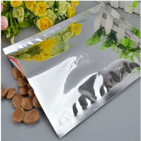 100pcslot Silver Aluminum Foil Mylar Bag Vacuum Sealer Food Storage